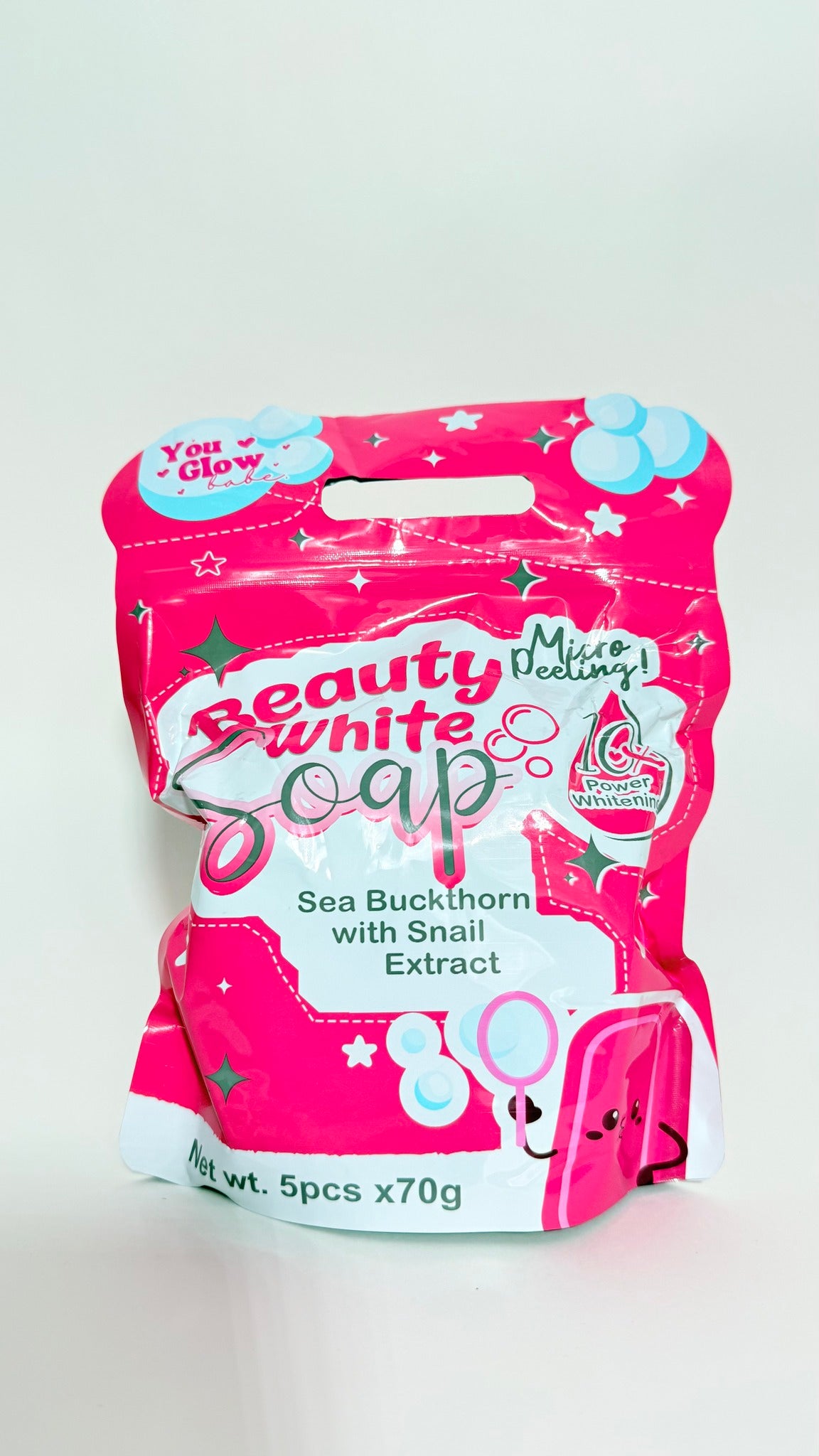 BEAUTY WHITE SOAP MICRO PEELING 5PCS IN 1 PACK 70G