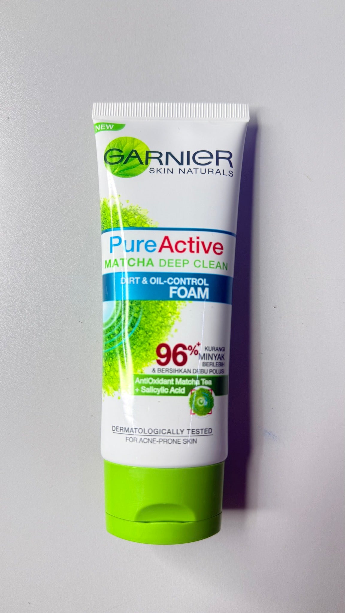 GARNIER PURE ACTIVE MATCHA DEEP CLEAN FACIAL FOAM