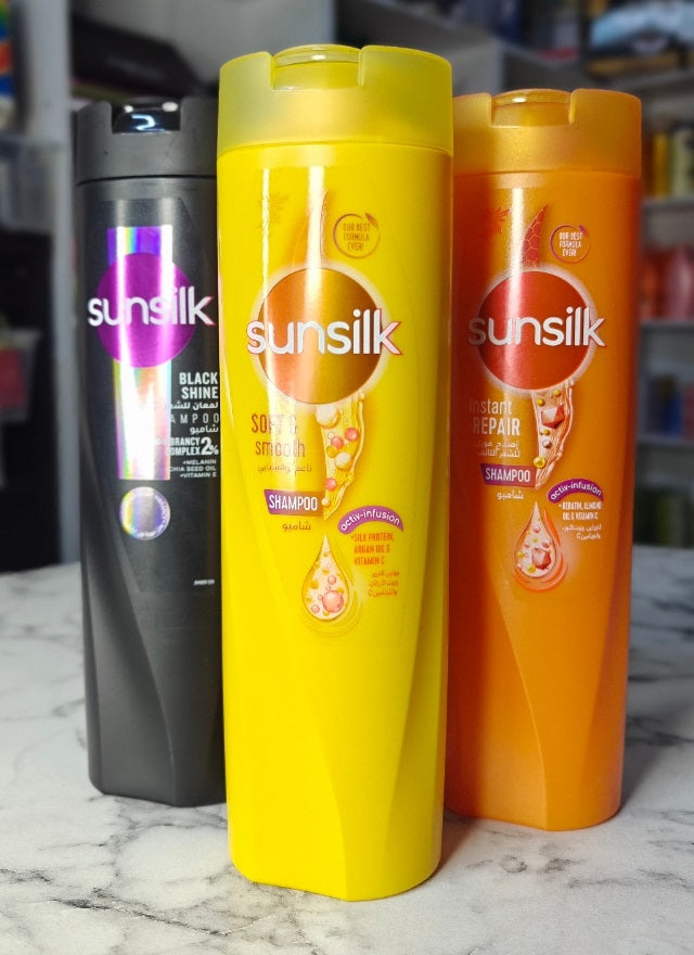 3 X SUNSILK SHAMPOO 340ML (ASSORTED)