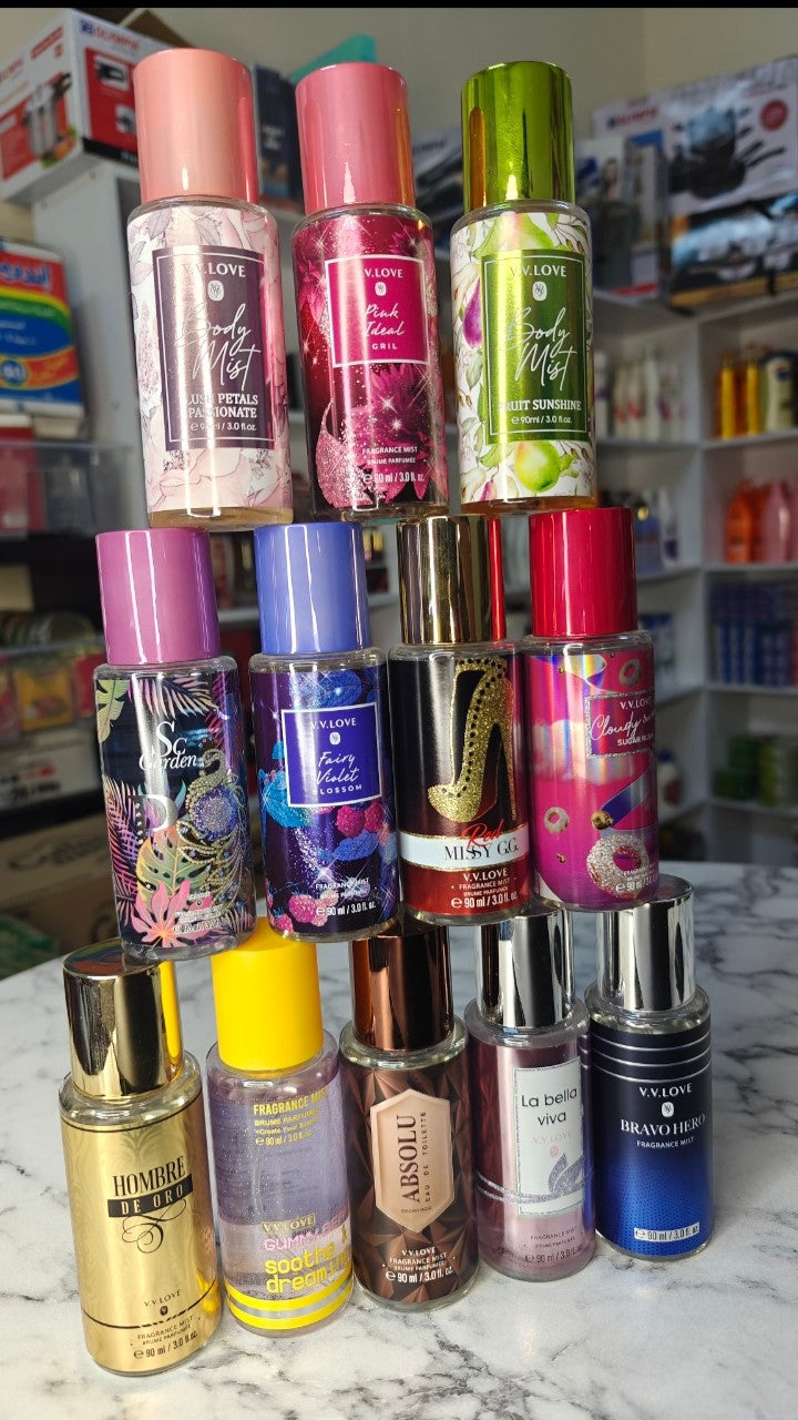 12 X VV LOVE BODYMIST (ASSORTED) 90ML