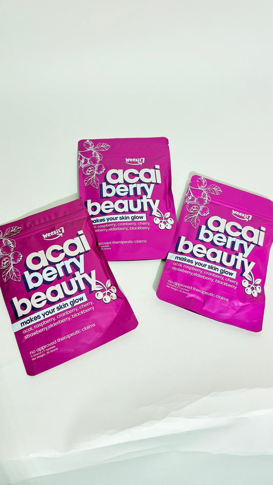 WEEKIT7 ACAI BERRY GLOW POWDER DRINK
