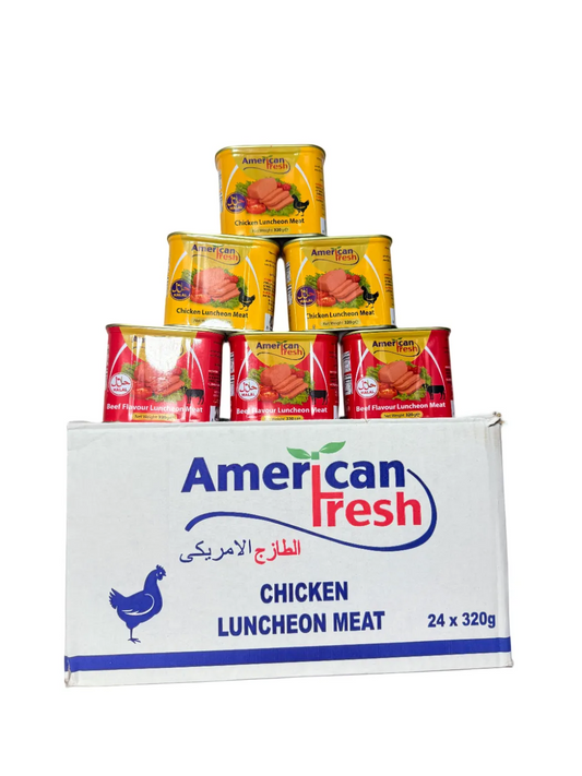 24PCS LUNCHEONMEAT CHICKEN AND BEEF 320G (1 BOX)