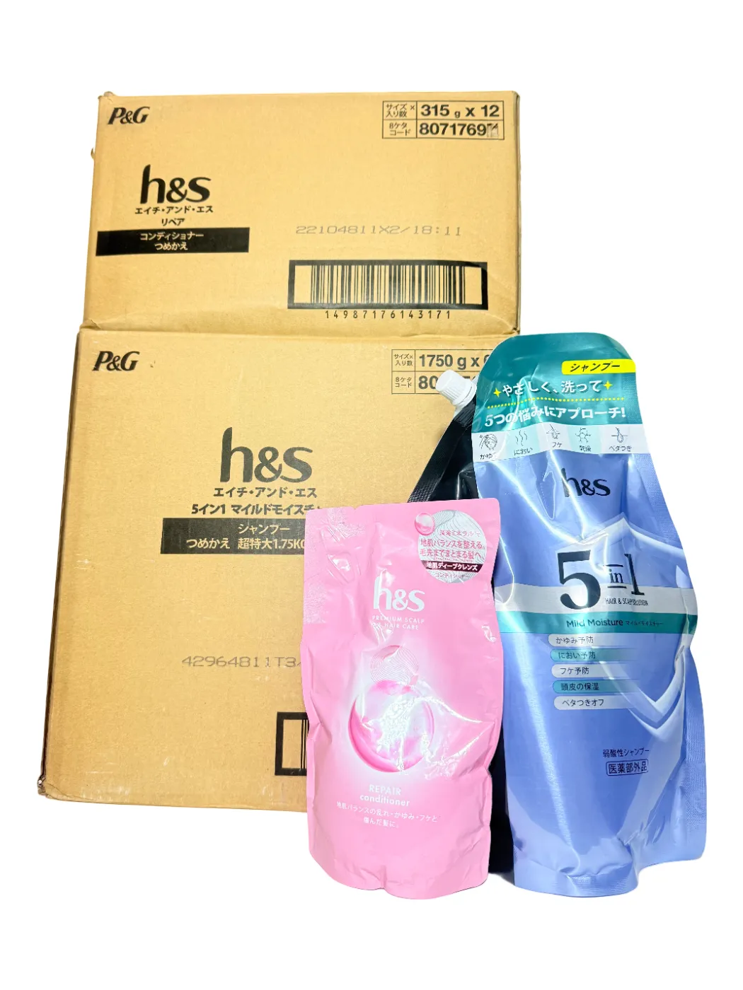1 BOX H&S SHAMPOO 1750ML & 1 BOX H&S CONDITIONER 315ML