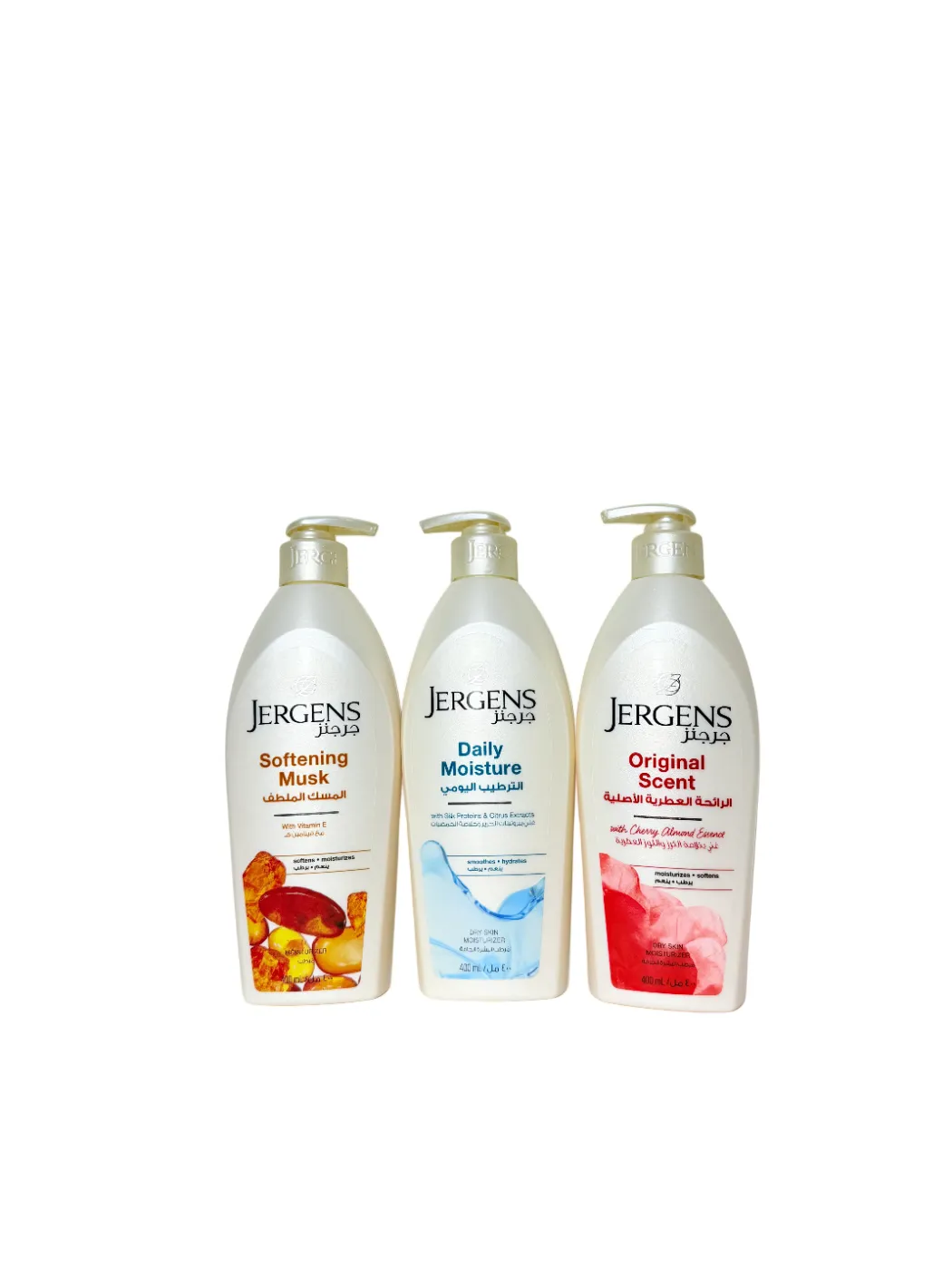 3 X JERGENS LOTION (ASSORTED) 400ML