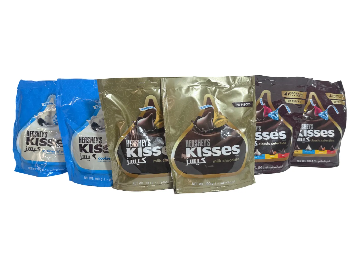 6 PACKS KISSES ASSORTED