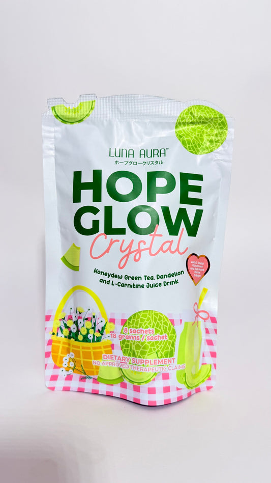 LUNA AURA HOPE GLOW CRYSTAL DANDELION GREEN TEA