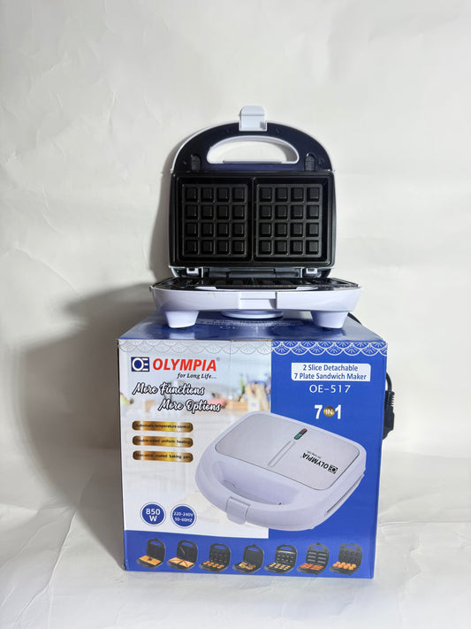 7IN1 OLYMPIA 2 SLICE DETACHABLE 7PLATE SANDWICH MAKER