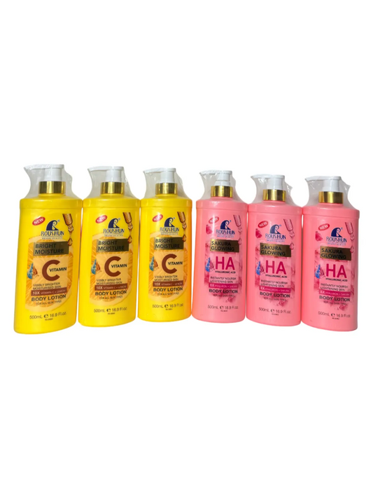 3 X SAKURA PINK LOTION 3 X BRIGHT MOISTURE LOTION 500ML