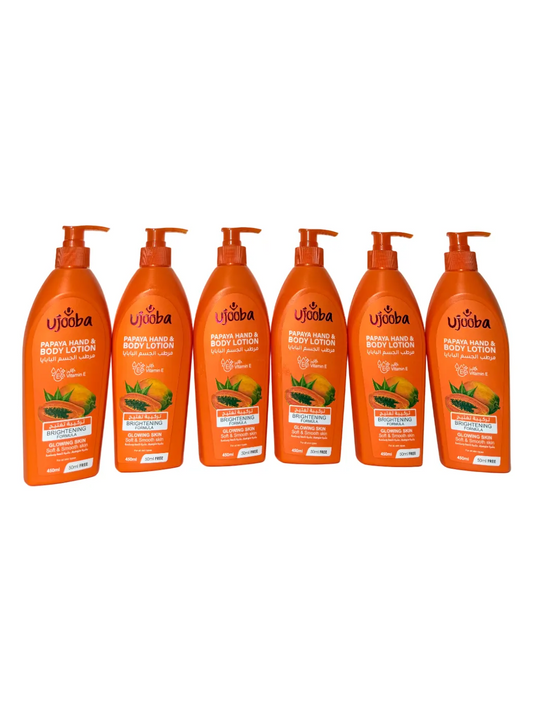 6 X UJOOBA PAPAYA LOTION 500ML